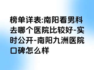 榜单详表:南阳看男科去哪个医院比较好-实时公开-南阳清大医院口碑怎么样