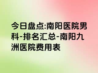 今日盘点:南阳医院男科-排名汇总-南阳清大医院费用表