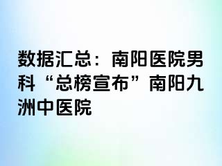 数据汇总：南阳医院男科“总榜宣布”南阳清大中医院